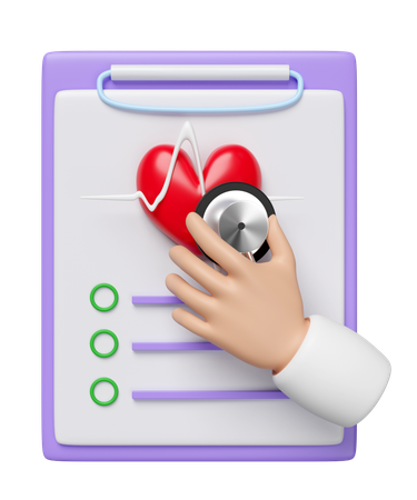 Informe del corazón  3D Icon