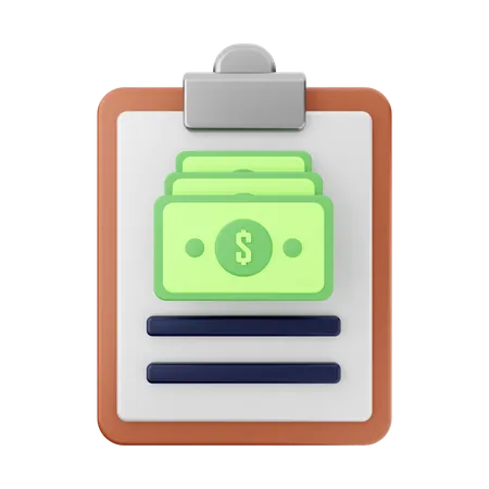 Informe de dinero  3D Icon