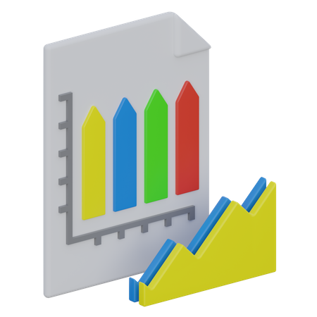 Reporte de negocios  3D Icon