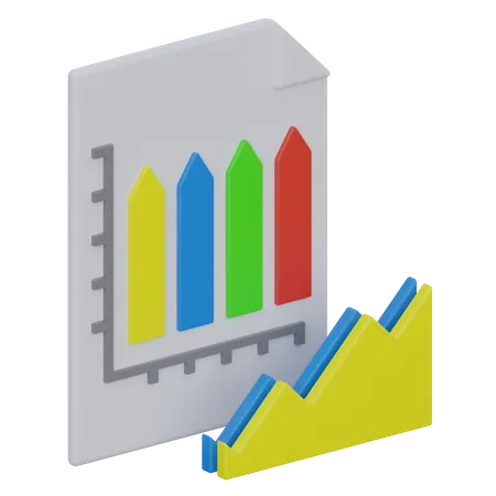 Reporte de negocios  3D Icon