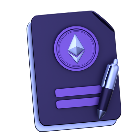 Informe de ethereum  3D Icon