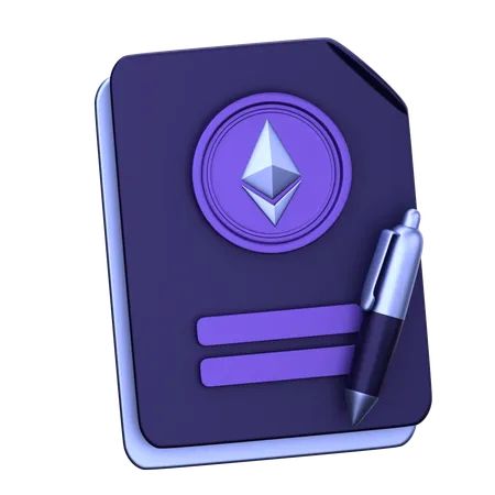 Informe de ethereum  3D Icon