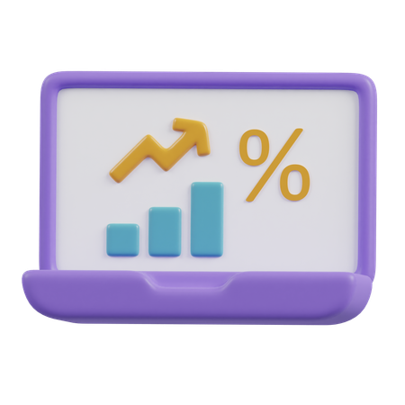 Informe financiero  3D Icon