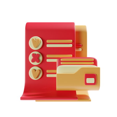 Informe financiero  3D Icon