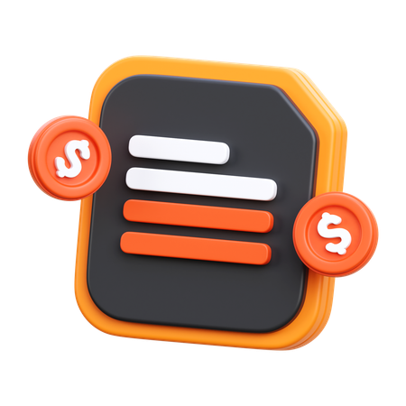 Informe financiero  3D Icon