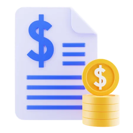 Informe financiero  3D Icon