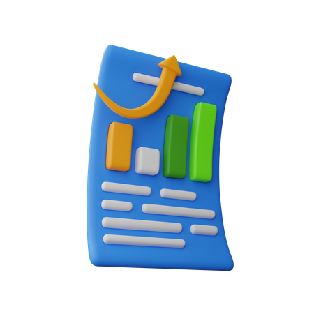 Informe financiero  3D Icon