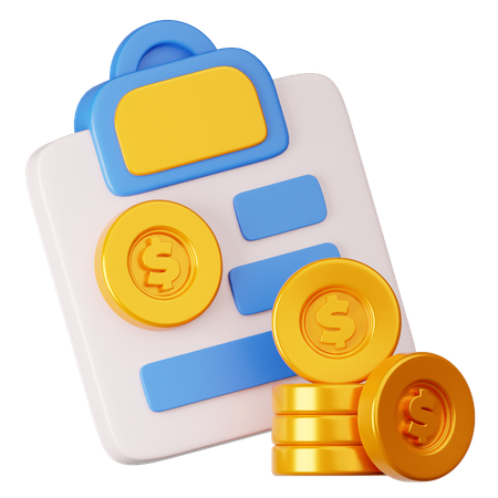 Informe financiero  3D Icon