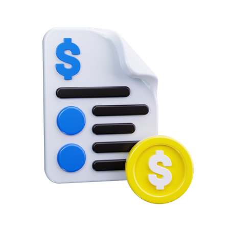 Informe financiero  3D Icon