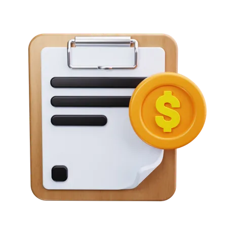 Informe financiero  3D Icon