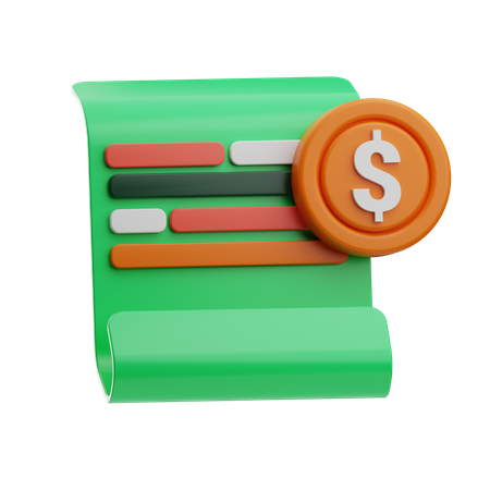 Informe financiero  3D Icon