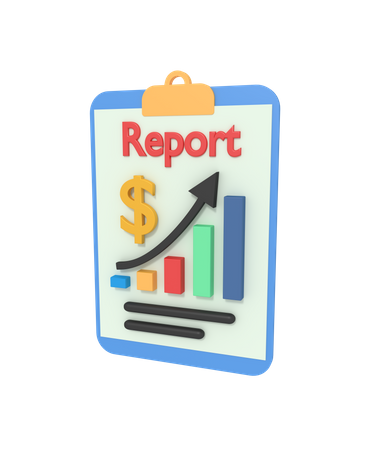 Informe financiero  3D Icon