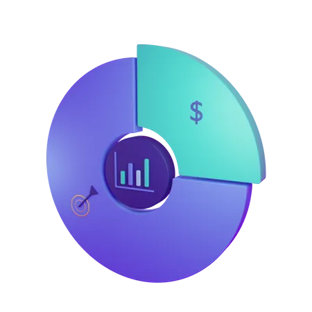 Informe financiero  3D Illustration