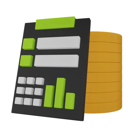 Informe financiero  3D Icon