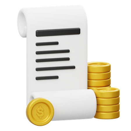 Informe financiero  3D Icon