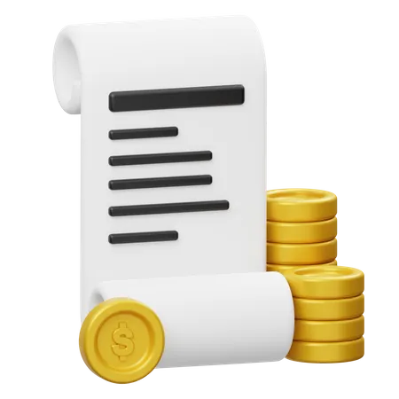 Informe financiero  3D Icon