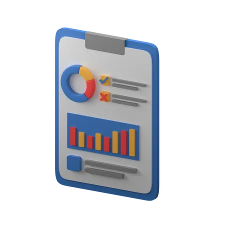 Informe financiero  3D Icon