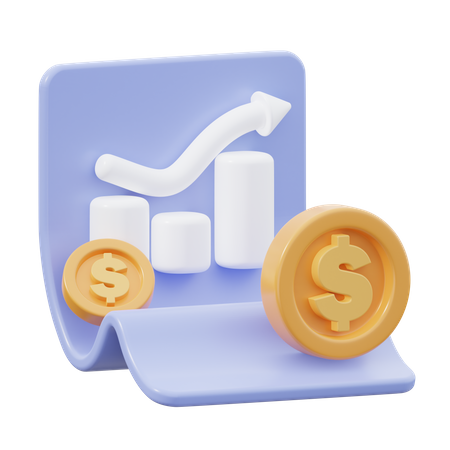 Informe financiero  3D Icon