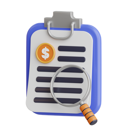 Informe financiero  3D Icon