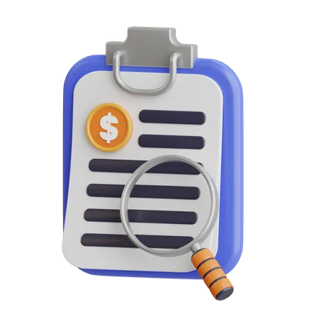 Informe financiero  3D Icon