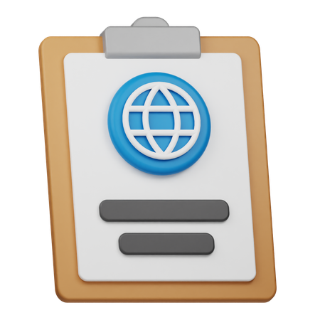 Informe mundial  3D Icon