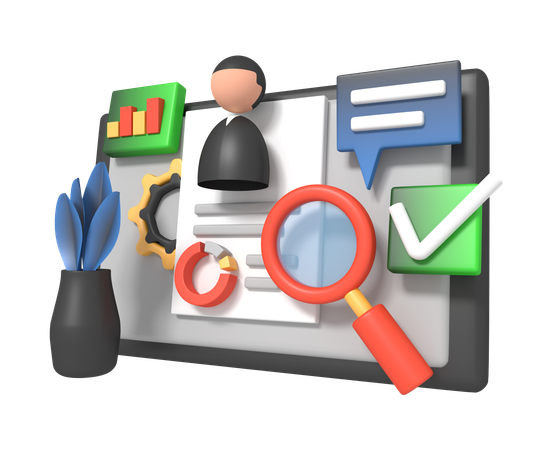 Informe de optimización seo  3D Icon