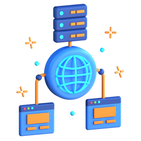 Infraestrutura de rede  3D Icon