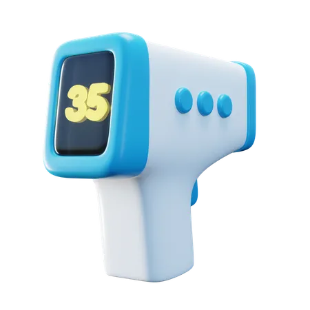 3 D Infrared Thermometer 3D Icon