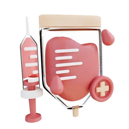 Infusão de sangue  3D Icon