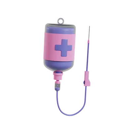 3 D Medical Infusion Icon Changeable Color In Photoshop 3D Illustration