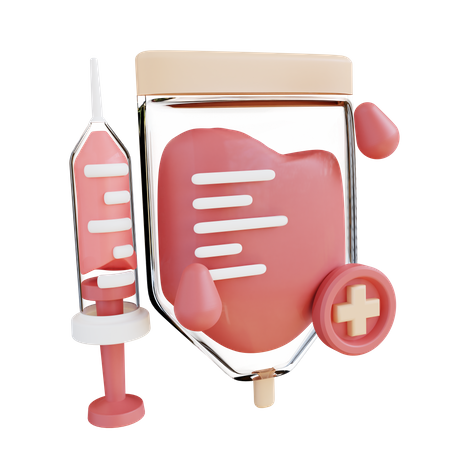 Infusión de sangre  3D Icon