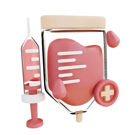 Infusión de sangre  3D Icon