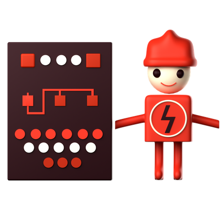 Ingeniero eléctrico  3D Icon