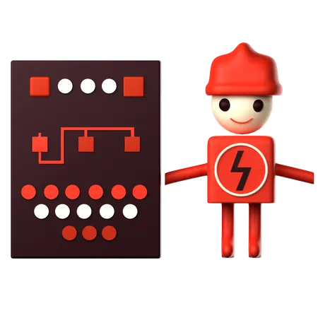 Ingeniero eléctrico  3D Icon