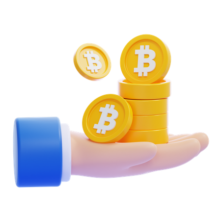 Ingresos de bitcoins  3D Icon