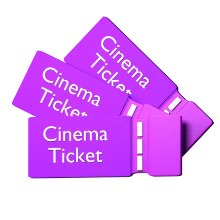 Ingresso de cinema  3D Illustration