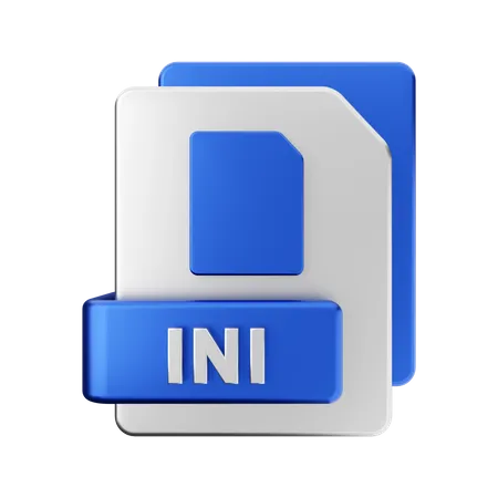 INI File  3D Illustration
