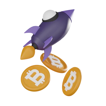 Inicialização de bitcoin  3D Icon