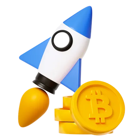 Inicialização de bitcoin  3D Icon