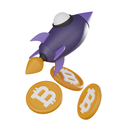 Inicio de bitcoin  3D Icon