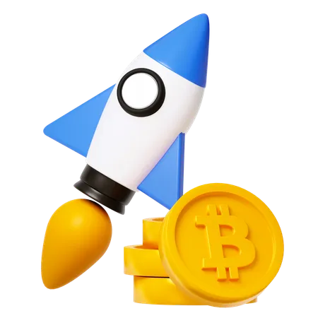 Inicio de bitcoin  3D Icon