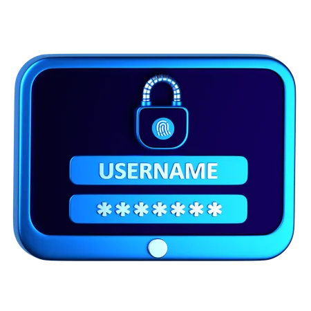 Seguridad de inicio de sesión  3D Icon