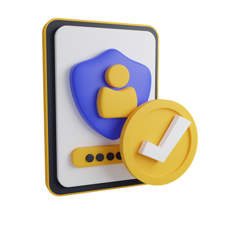 Inicio de sesión verificado  3D Icon