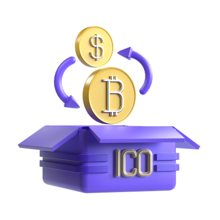 Initial Coin Offering  3D Illustration