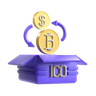 3d cryptocurrency crowdfunding emoji