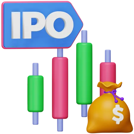 Initial Public Offering  3D Icon