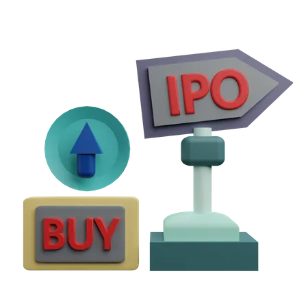 Initial Public Offering - IPO  3D Icon