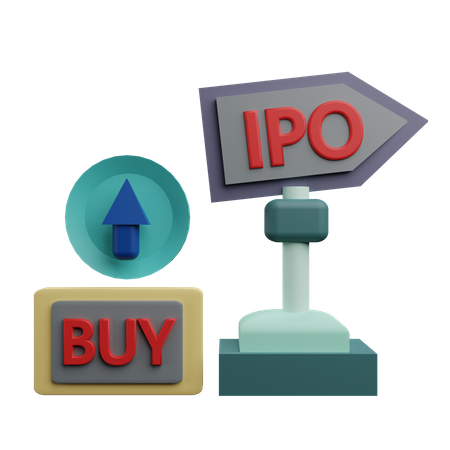 Initial Public Offering - IPO  3D Icon