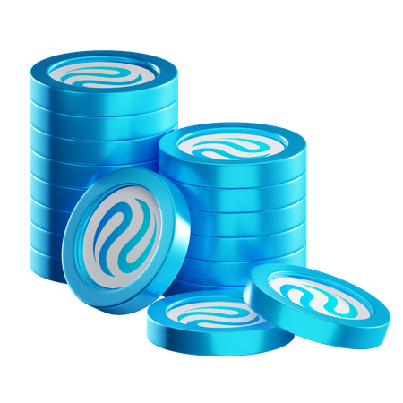 Inj Coin Stacks  3D Icon