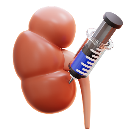 Injeção de medicamento renal  3D Icon